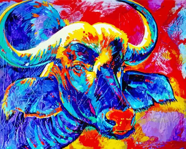colorful buffalo Diamond Paintings Colorful Buffalo Diamond Painting