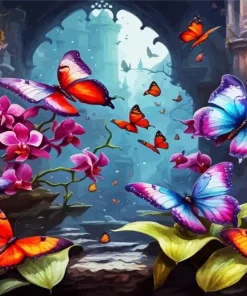 Colorful Butterflies Art Diamond Painting