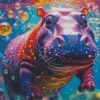 Colorful Hippopotamus Diamond Painting