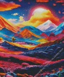 Colorful Mountain Diamond Painting