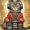 Cool DJ Cat Art Diamond Painting