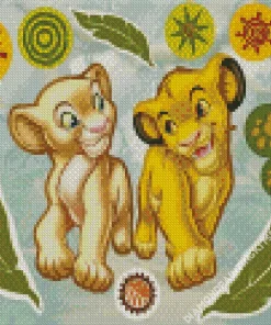 Cool Simba And Nala Art Diamond Painting