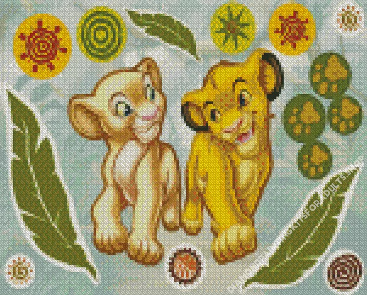 cool simba and nala art Diamond paintings Cool Simba And Nala Art Diamond Painting