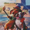 Cute Dogs Taking A Selfie Diamond Painting