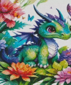 Cute Dragon Baby Diamond Painting