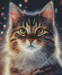 Cute Fluffy Cat Diamond Painting