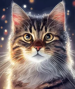 Cute Fluffy Cat Diamond Painting