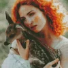 Deer And Girl Diamond Painting