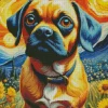 Dog Puggle Art Diamond Painting