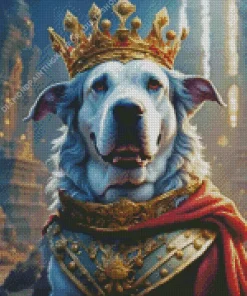 Dog With A Crown Art Diamond Painting