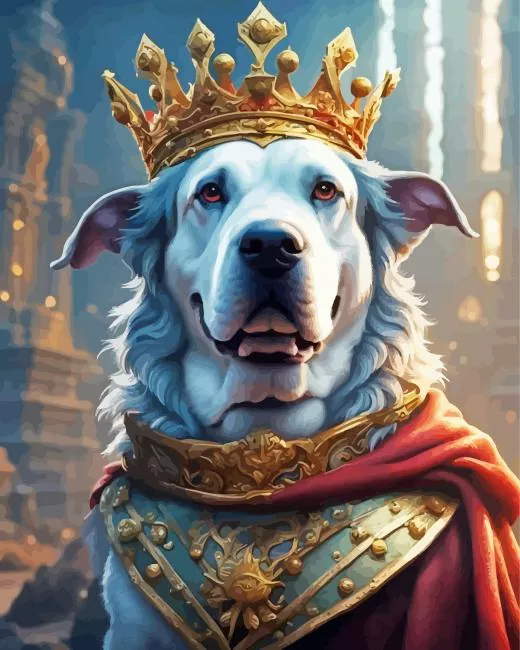 dog with a crown art Diamond Paintings Dog With A Crown Art Diamond Painting