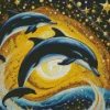 Dolphin And Moon Art Diamond Painting