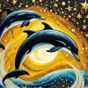 Dolphin And Moon Art Diamond Painting