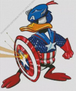 Donald Duck In Love Art Diamond Painting