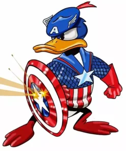 Donald Duck In Love Art Diamond Painting