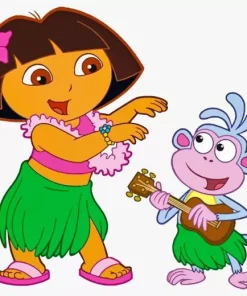 Dora And Boots Art Diamond Painting