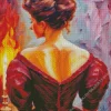 Edwardian Lady In Red Diamond Painting