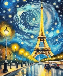 Eiffel Tower Van Gogh Diamond Painting