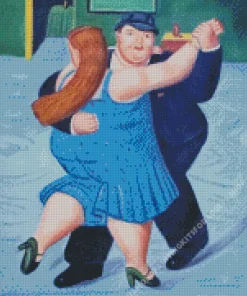Fat Couple Dancing Diamond Painting