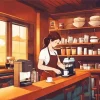 Female Barista Illustration Diamond Painting