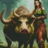 Female Centaur Druid Art Diamond Painting