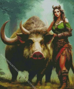 Female Centaur Druid Art Diamond Painting