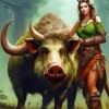 Female Centaur Druid Art Diamond Painting