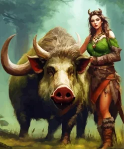 Female Centaur Druid Art Diamond Painting