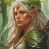 Female Druid Warrior Art Diamond Painting