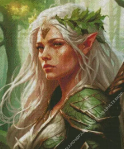 Female Druid Warrior Art Diamond Painting