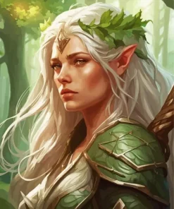 Female Druid Warrior Art Diamond Painting