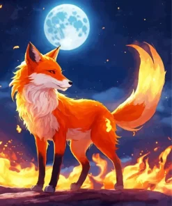 Firey Fox Diamond Painting