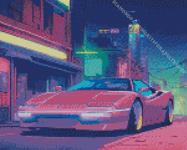 flat purple car Diamond Dotz Flat Purple Car Diamond Painting