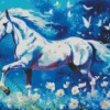 Flowers And Horse Art Diamond Painting