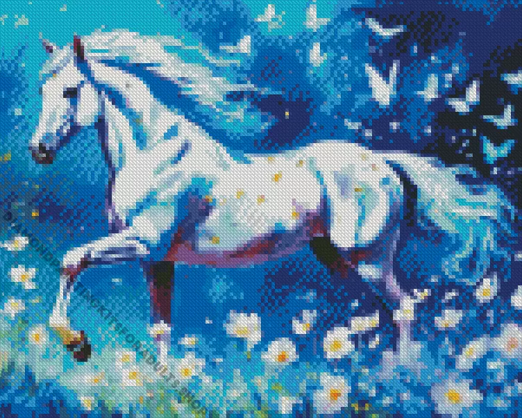 flowers and horse art Diamond Dotz Flowers And Horse Art Diamond Painting
