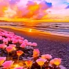 Flowers On The Beach Diamond Painting