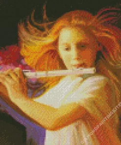 Flute Girl Diamond Painting