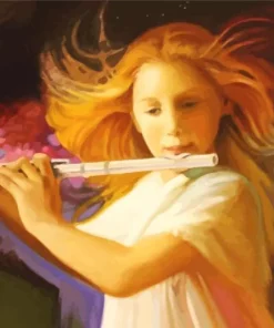 Flute Girl Diamond Painting