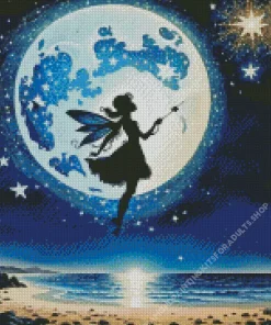 Flying Fairy Silhouette Diamond Painting
