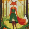 Fox Woman Diamond Painting