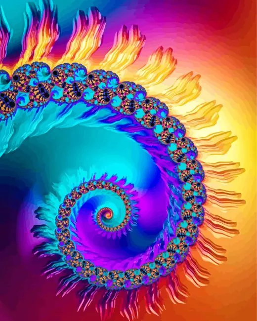 fractal art Diamond By Numbers Fractal Art Diamond Painting