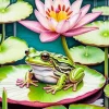 Frog And Lily Pad Diamond Painting