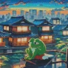 Frog Chilling Art Diamond Painting