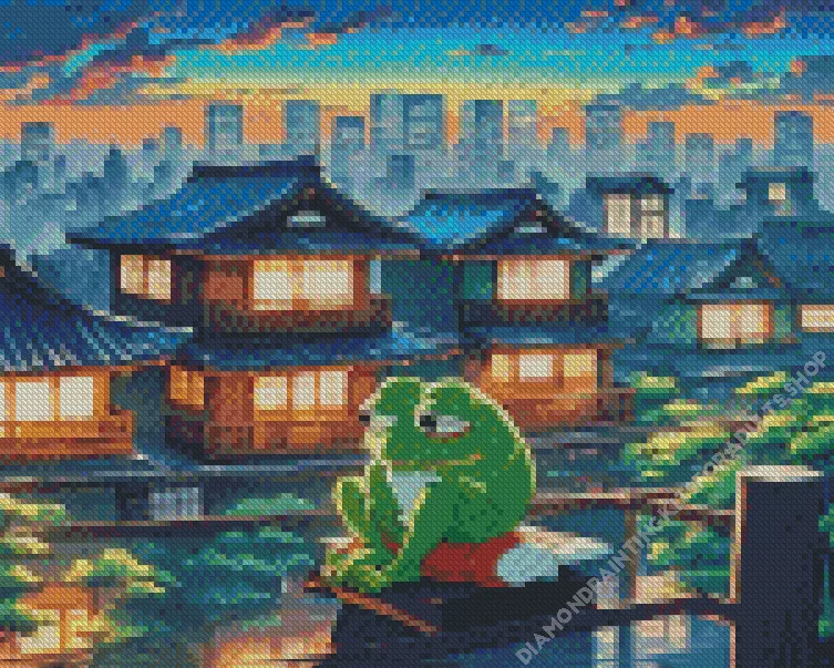 frog chilling art Diamond Paints Frog Chilling Art Diamond Painting