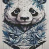 Geometric Abstract Panda Diamond Painting
