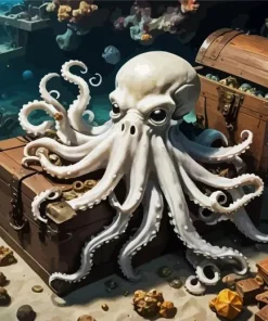 Ghost Octopus Art Diamond Painting