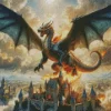 Giant Flying Dragon Diamond Painting