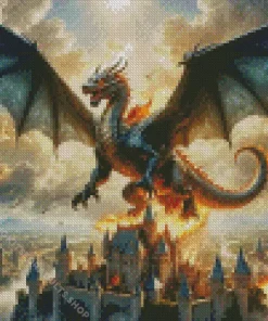 Giant Flying Dragon Diamond Painting