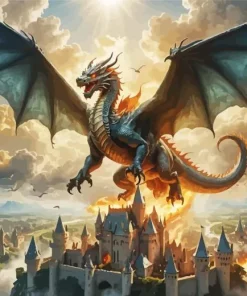 Giant Flying Dragon Diamond Painting