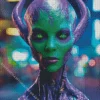 Girl Alien Diamond Painting